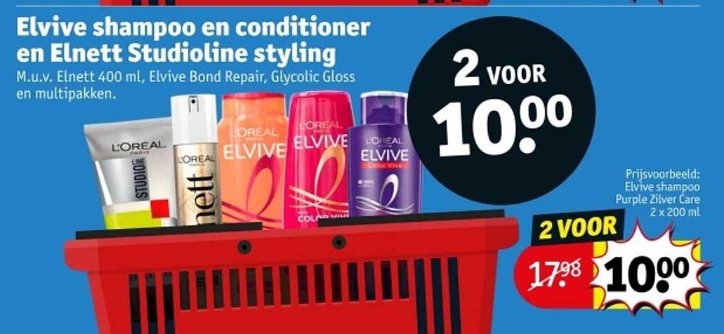 Elvive shampoo en conditioner en Elnett Studioline styling
