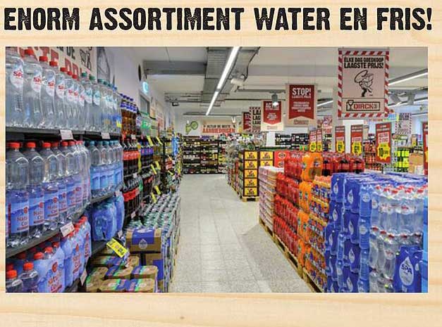 ENORM ASSORTIMENT WATER EN FRIS!