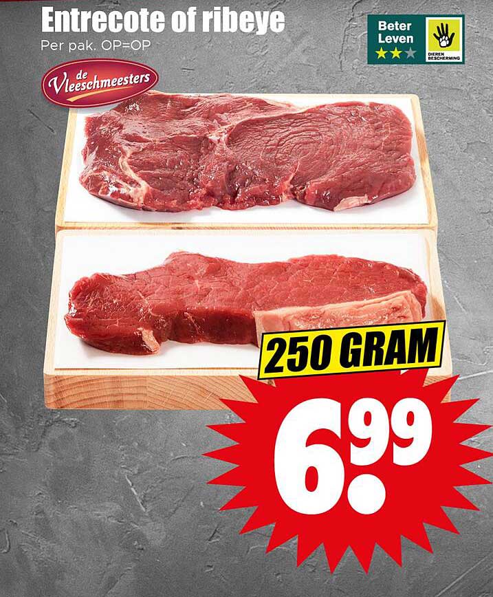 Entrecote of ribeye