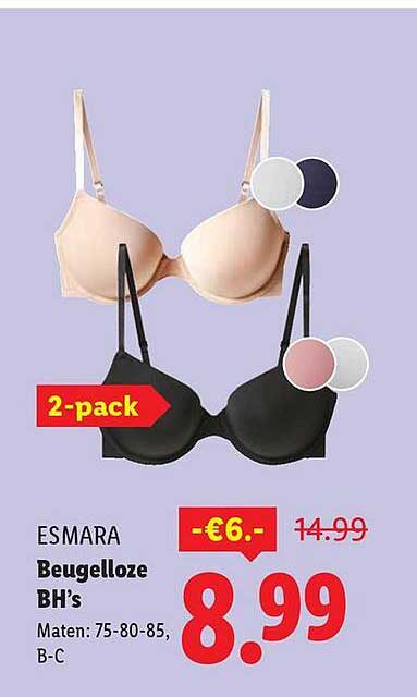 Esmara Beugelloze BH’s 2-pack