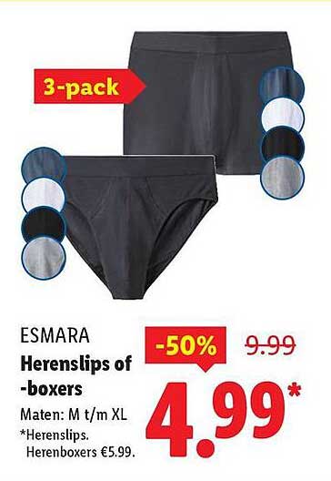 ESMARA Herenslips of -boxers
