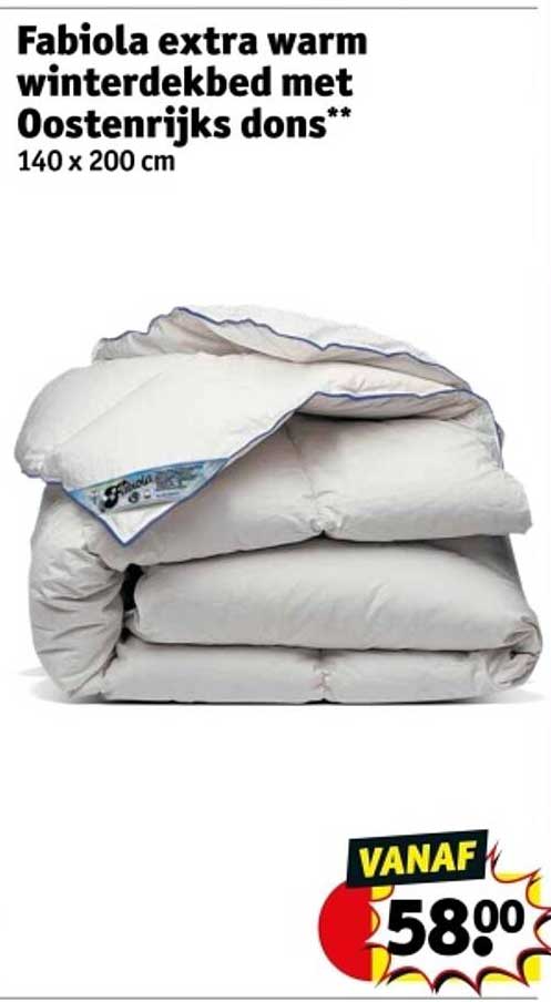 Fabiola extra warm winterdekbed met Oostenrijks dons** 140 x 200 cm