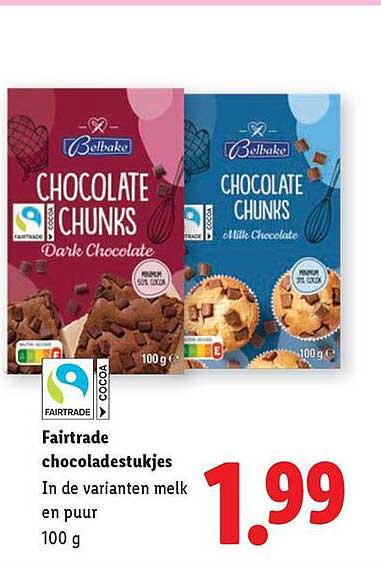 Fairtrade chocoladestukjes