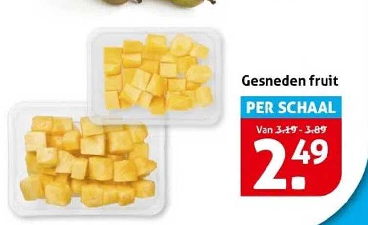 Gesneden fruit