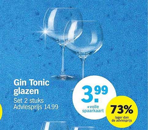 Gin Tonic glazen Set 2 stuks