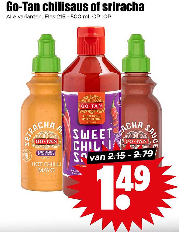 Go-Tan chilisaus of sriracha