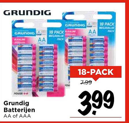 Grundig Batterijen AA of AAA 18-PACK
