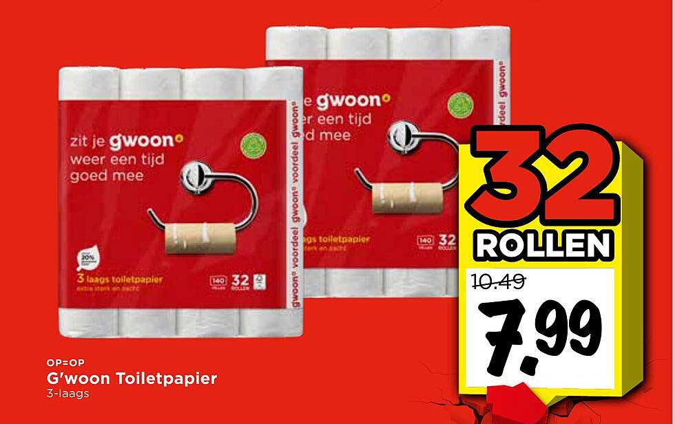 G'woon Toiletpapier 3-laags