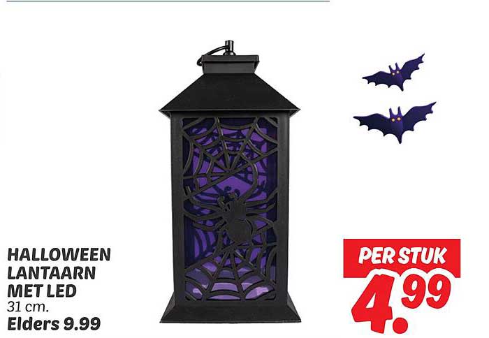 HALLOWEEN LANTAARN MET LED 31 CM.