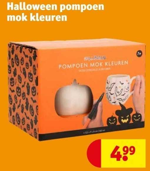 Halloween pompoen mok kleuren