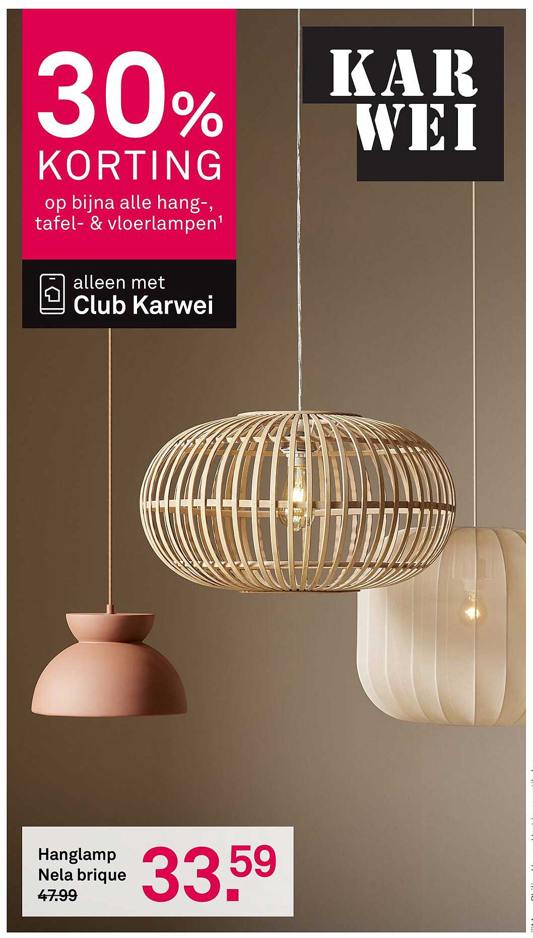 Hanglamp Nela brique