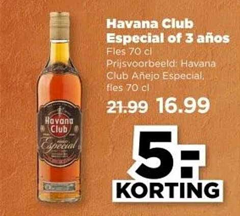 Havana Club Especial of 3 años