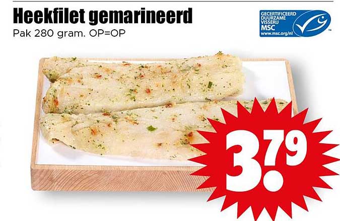 Heekfilet gemarineerd