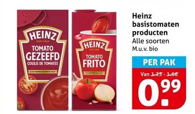 Heinz basistomaten producten