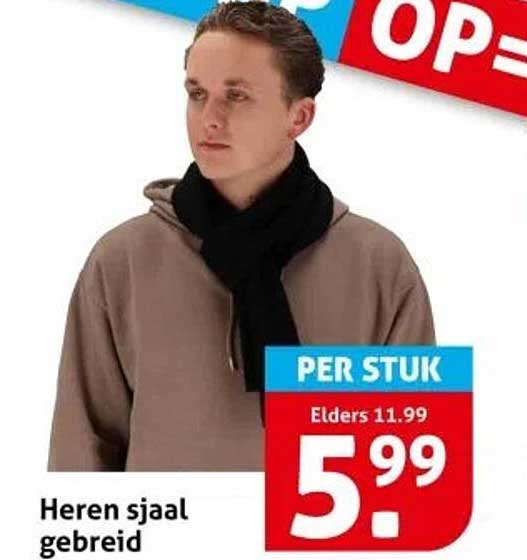 Heren sjaal gebreid