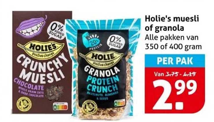 Holie's muesli of granola
