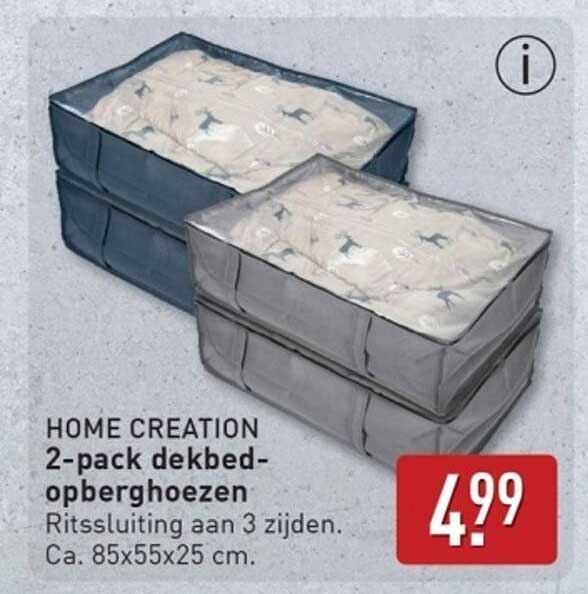 HOME CREATION 2-pack dekbed-opberghoezen