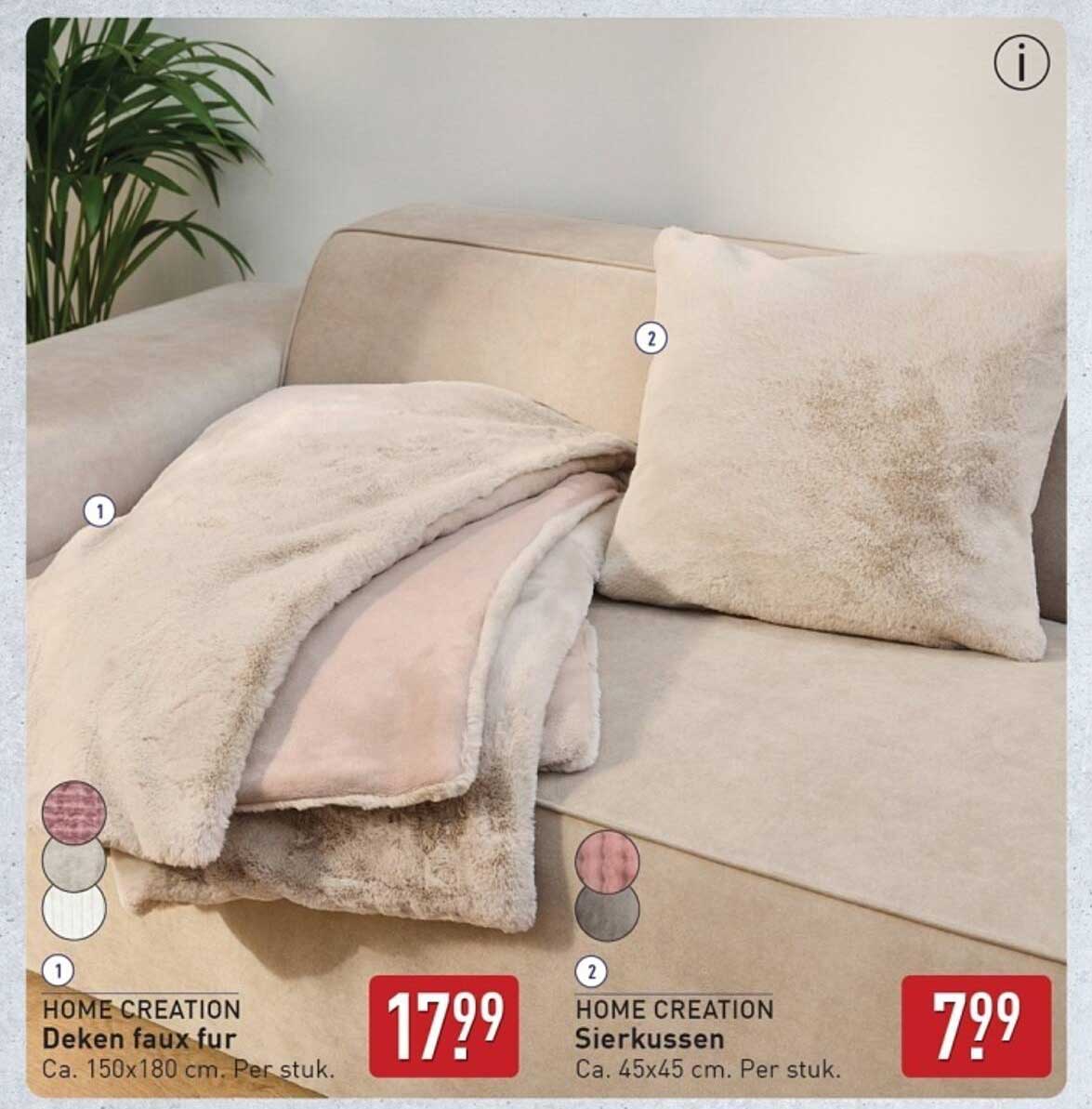 HOME CREATION Deken faux fur