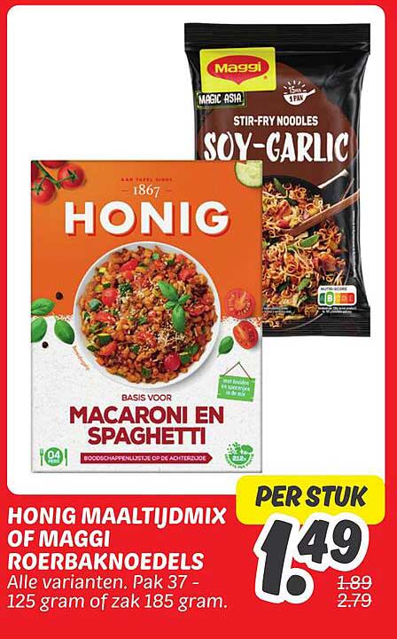HONIG Maaltijdmix of Maggi Roerbaknoedels