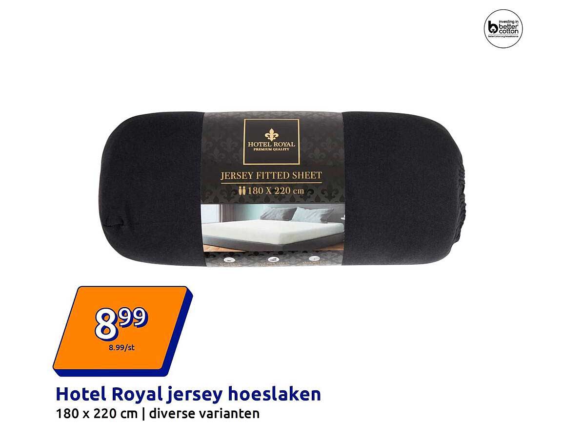 Hotel Royal jersey hoeslaken 180 x 220 cm | diverse varianten