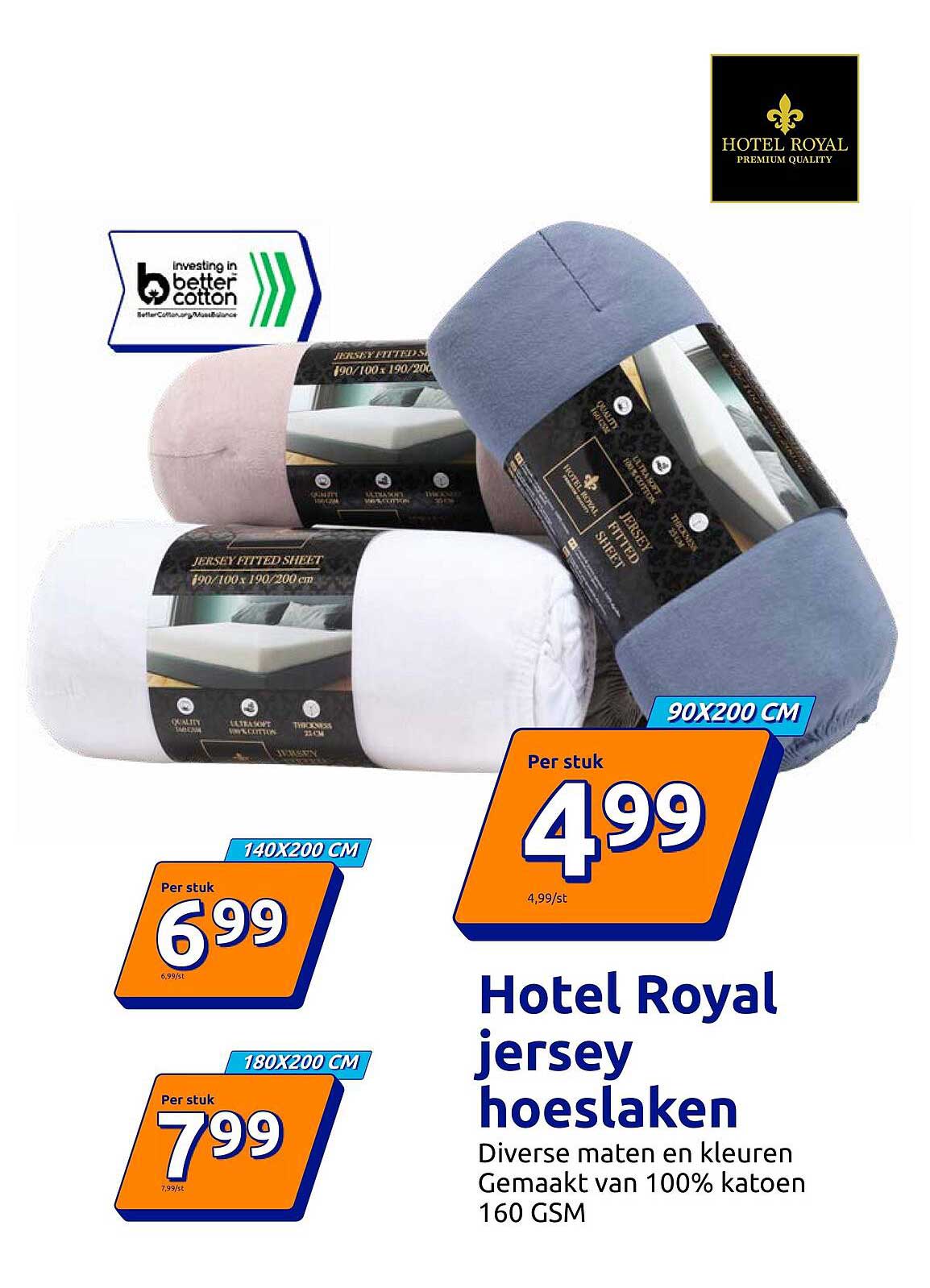 Hotel Royal jersey hoeslaken
