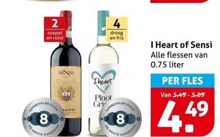I Heart of Sensi Alle flessen van 0.75 liter