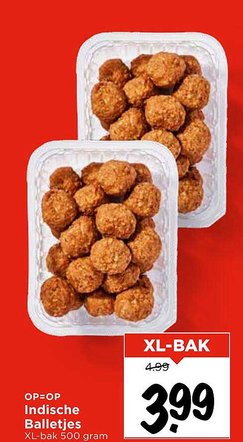 Indische Balletjes XL-bak 500 gram