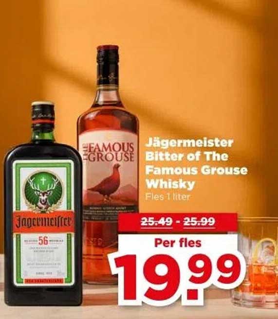 Jägermeister Bitter of The Famous Grouse Whisky