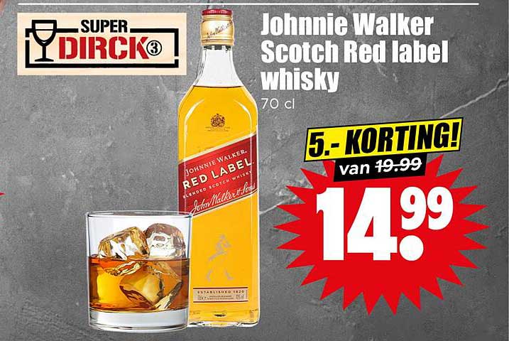 Johnnie Walker Scotch Red label whisky 70 cl