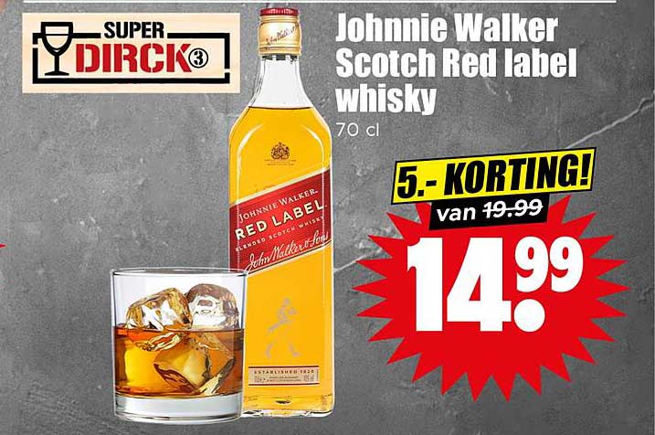 Johnnie Walker Scotch Red label whisky 70 cl