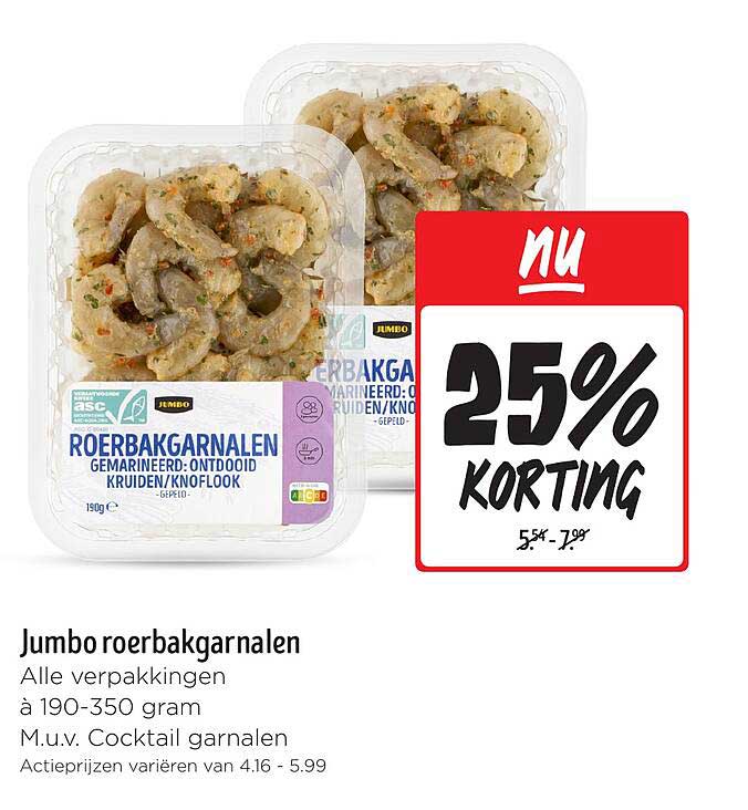 Jumbo roerbakgarnalen