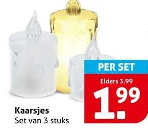 Kaarsjes Set van 3 stuks