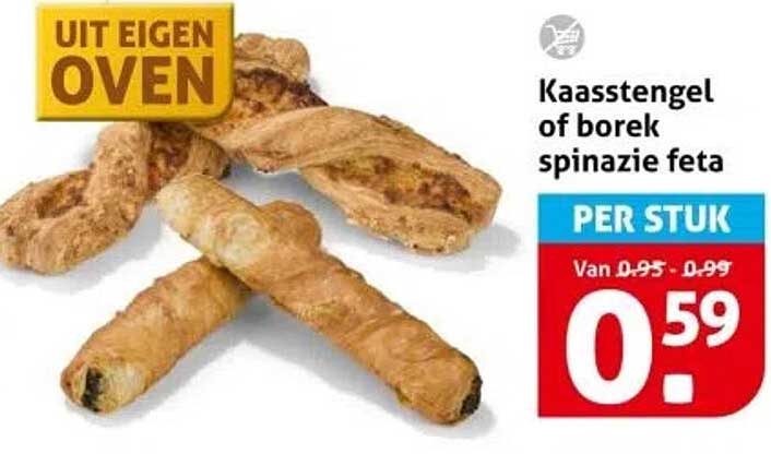 Kaasstengel of borek spinazie feta