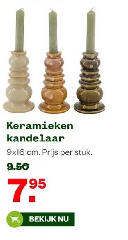 Keramieken kandelaar