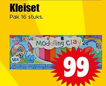 Klei set - Pak 16 stuks.