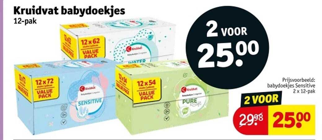Kruidvat babydoekjes 12-pak