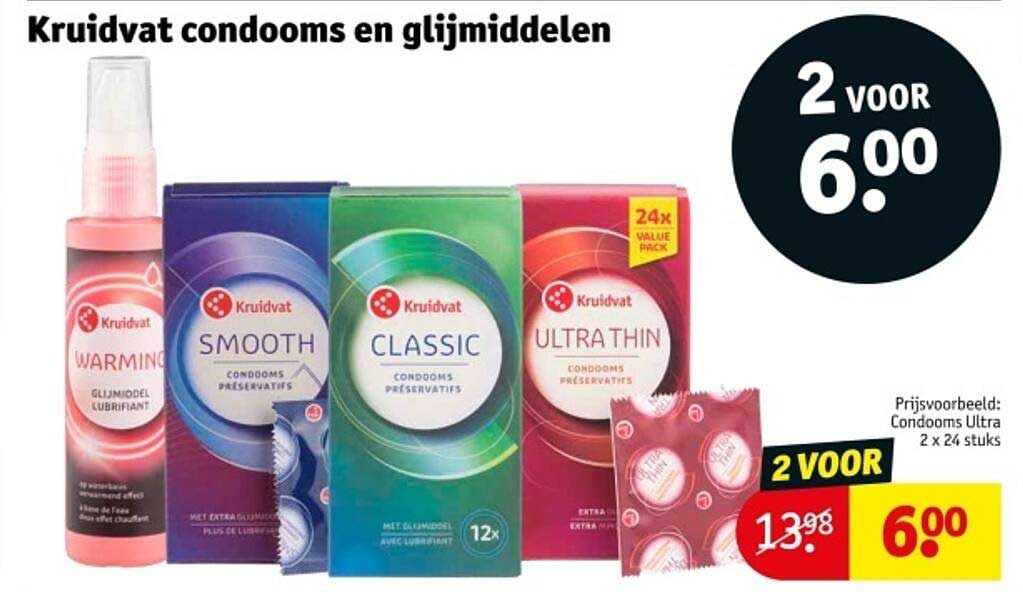Kruidvat condooms en glijmiddelen