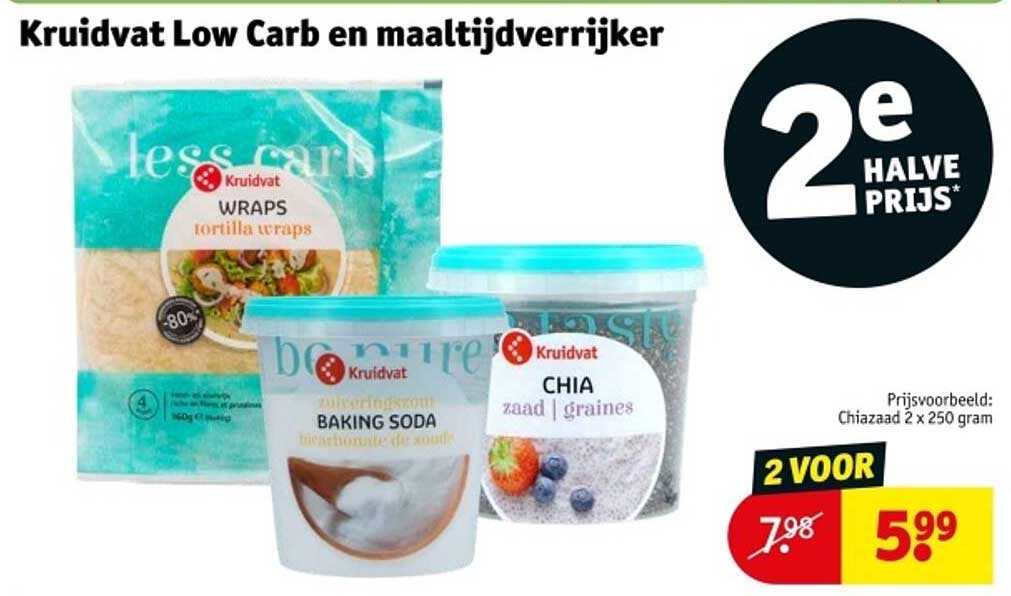 Kruidvat Low Carb en maaltijverrijker