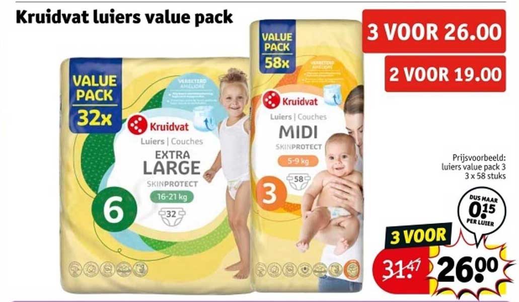 Kruidvat luiers value pack