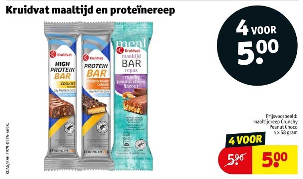 Kruidvat maaltijd en proteïnereep
