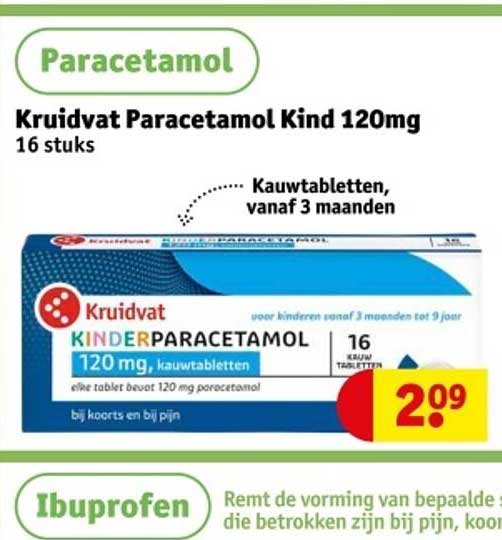 Kruidvat Paracetamol Kind 120mg 16 stuks