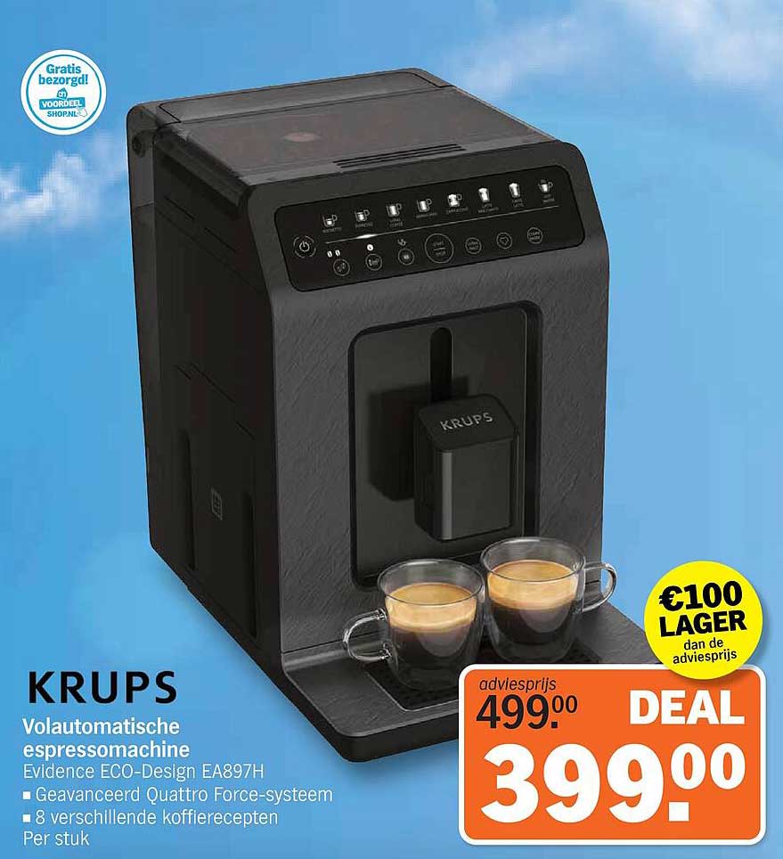 KRUPS Volautomatische espressomachine Evidence ECO-Design EA897H