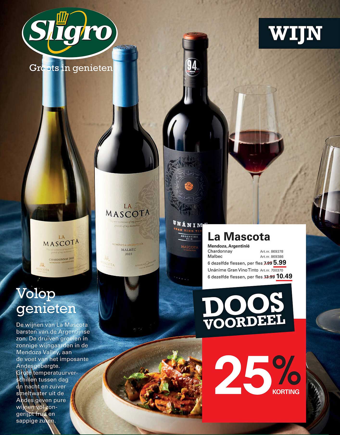 La Mascota Wijnen - 25% Korting