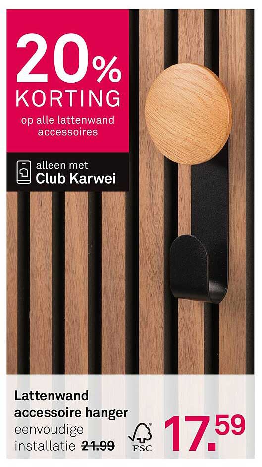 Lattenwand accessoire hanger