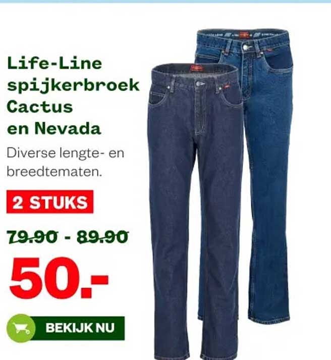 Life-Line spijkerbroek Cactus en Nevada