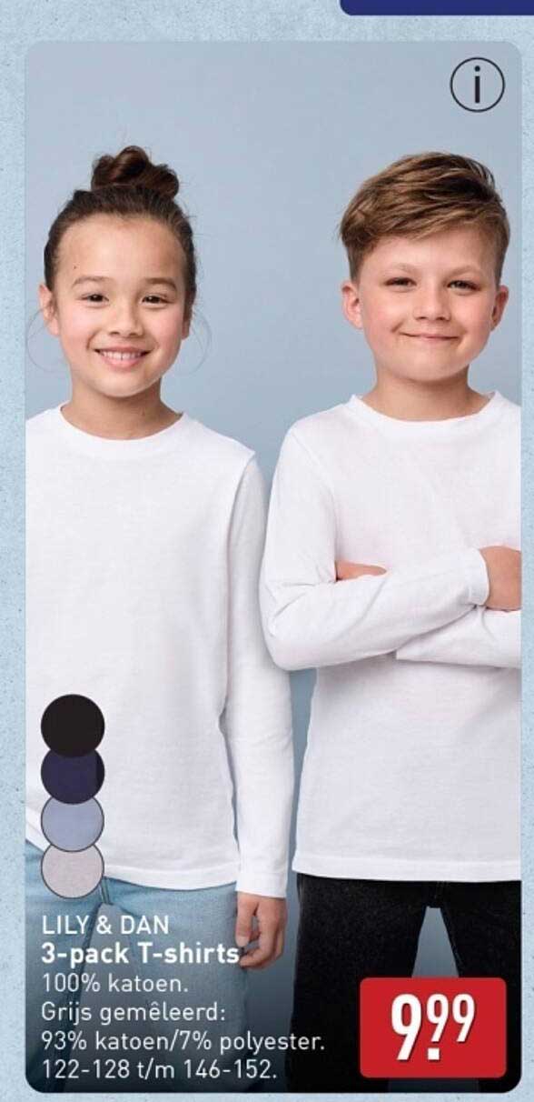 LILY & DAN 3-pack T-shirts