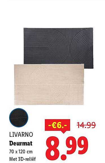 LIVARNO Deurmat 70 x 120 cm Met 3D-relief