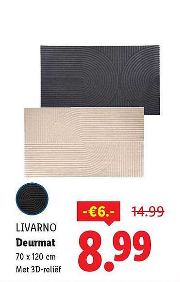 LIVARNO Deurmat 70 x 120 cm Met 3D-relief