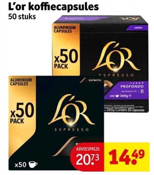 L’or koffiecapsules 50 stuks