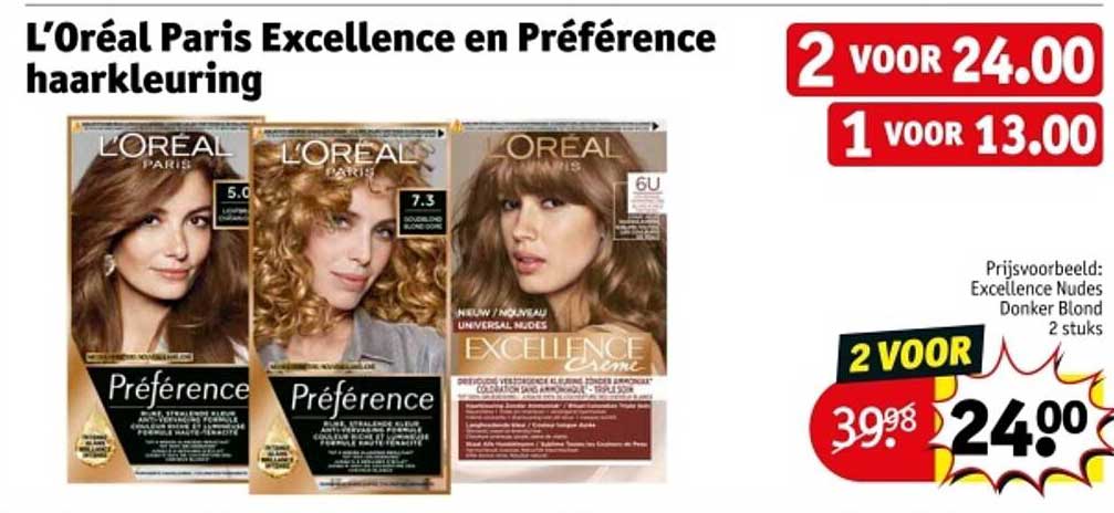 L’Oréal Paris Excellence en Préférence haarkleuring